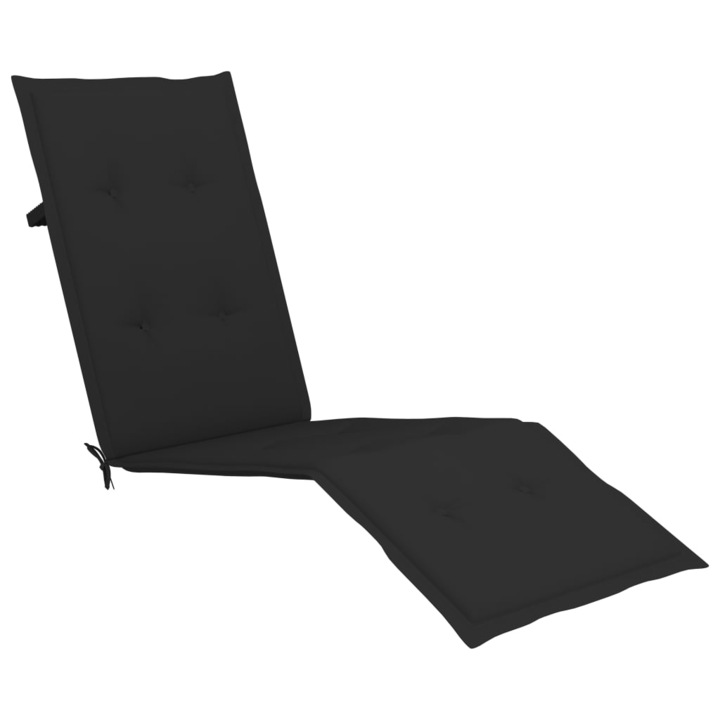 Perna de sezlong vidaXL, negru, (75+105)x 50x3 cm, 0.64 kg