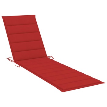 Perna de sezlong, vidaXL, Poliester, 200 x 50 x 4 cm, Rosu Perna de sezlong, vidaXL, Poliester, 200 x 50 x 4 cm, Rosu