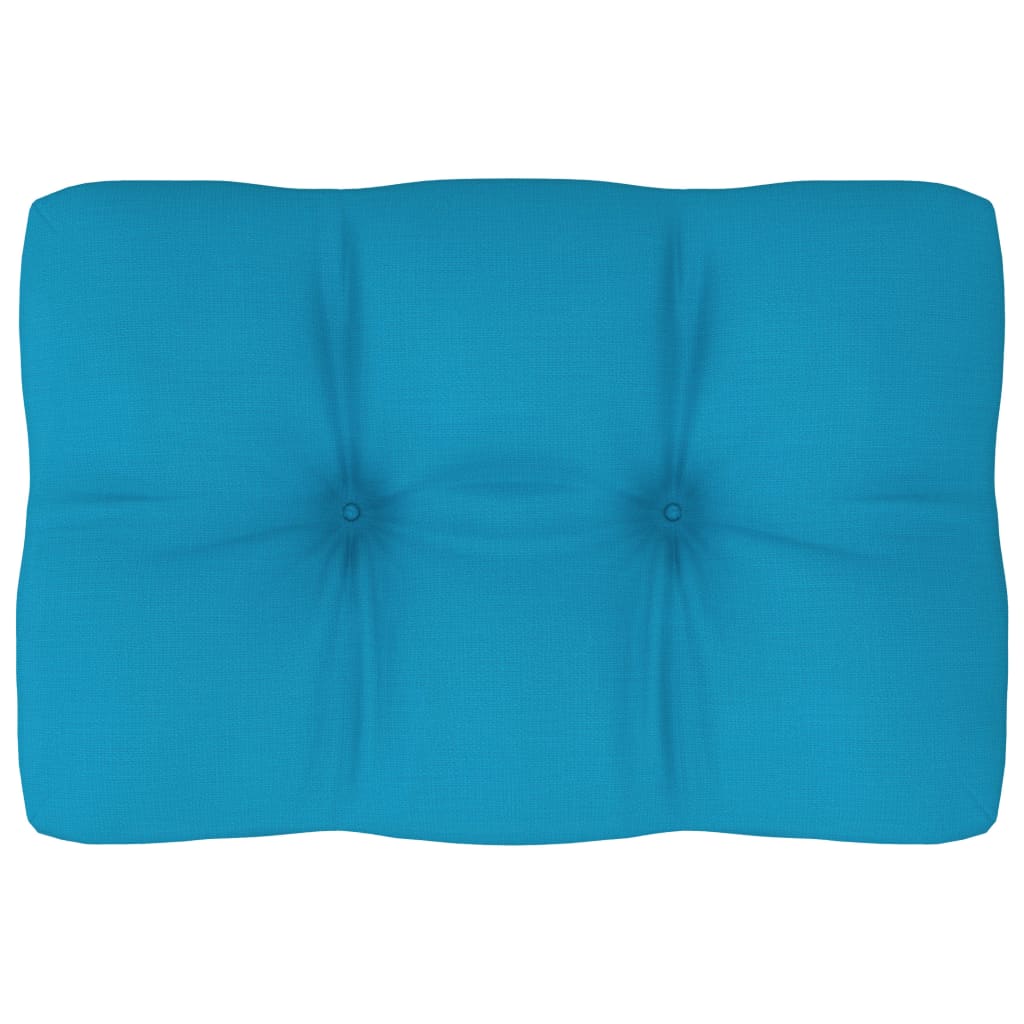 Perna pentru canapea de gradina din paleti, vidaXL, Tesatura, 60 x 40 x 12 cm, Albastru deschis