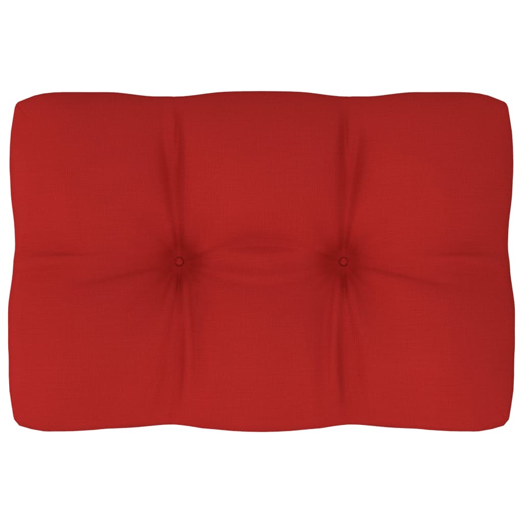 Perna pentru canapea de gradina din paleti, vidaXL, Tesatura, 60 x 40 x 12 cm, Rosu