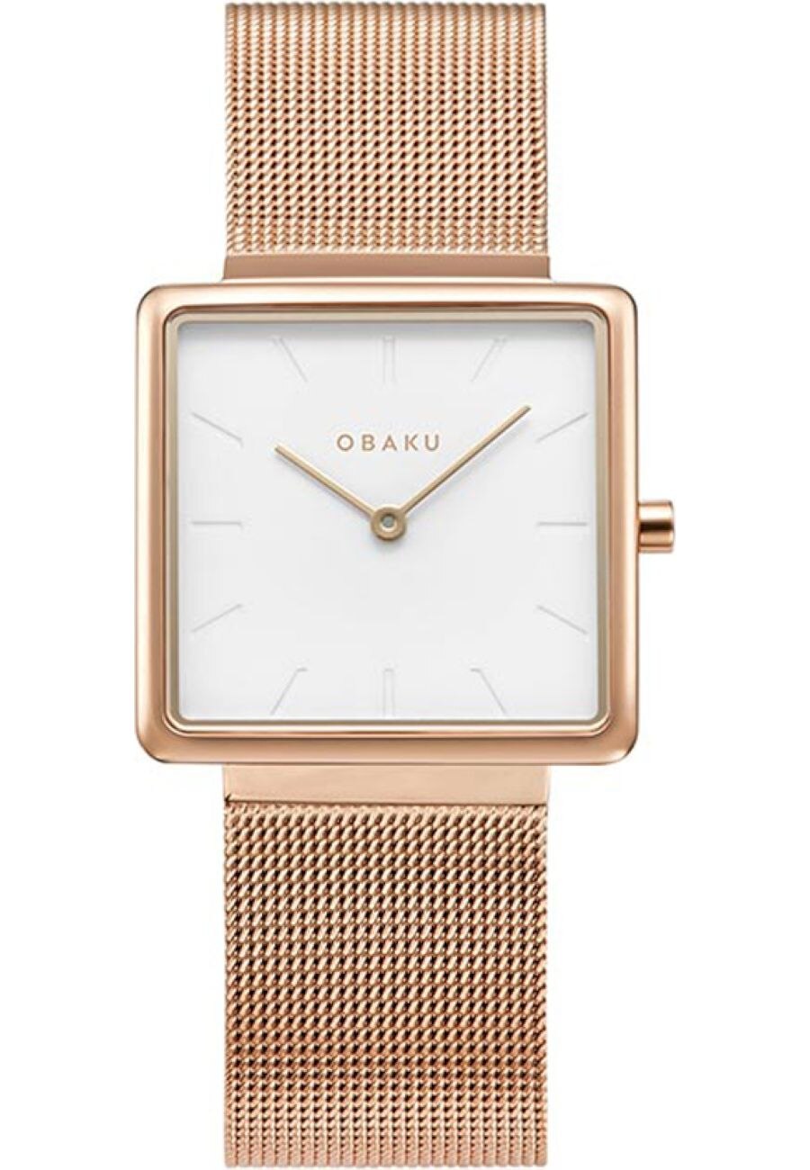 Ceas unisex Obaku V236LXVIMV, 28 mm, Auriu Rose