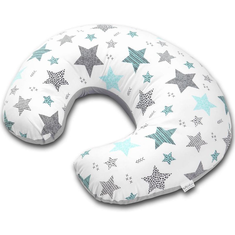 Perna alaptare cu husa bumbac detasabila Kidizi Celia All Mint Stars