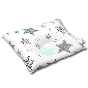 Perna bebelusi contra plagiocefaliei si pentru formarea corecta a capului Kidizi 30x25 cm All Mint Stars Perna bebelusi contra plagiocefaliei si pentru formarea corecta a capului Kidizi 30x25 cm All Mint Stars