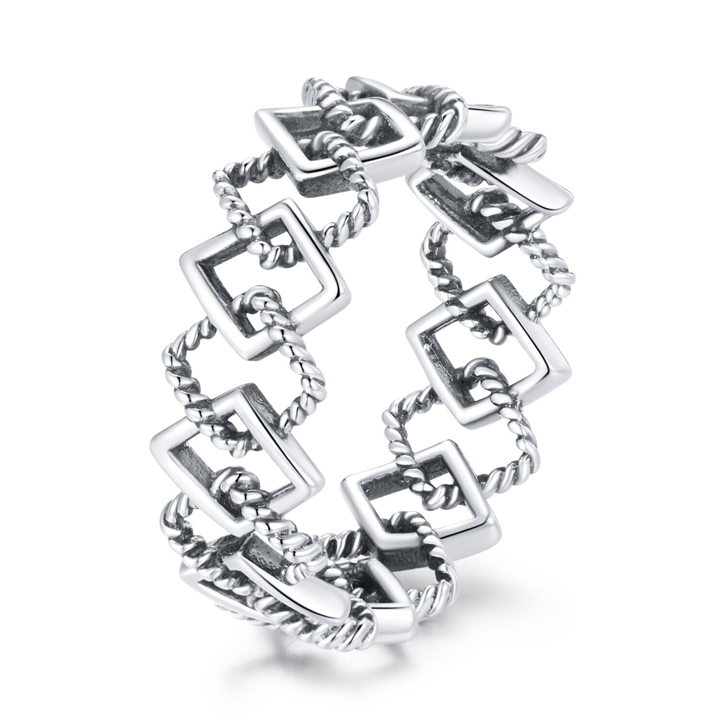 Inel din argint Squares Band