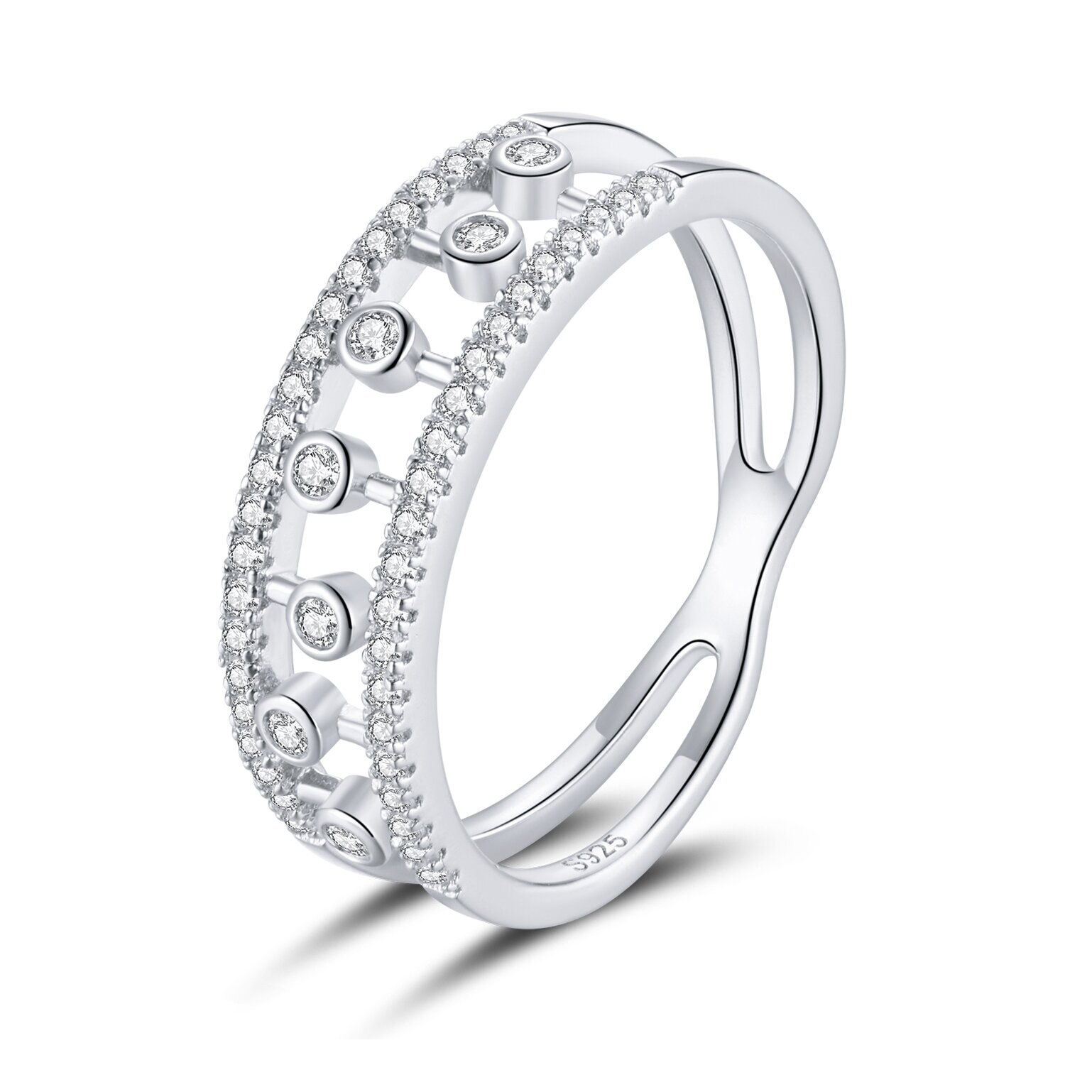 Inel din argint Bubble Crystals