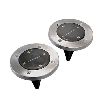 Lampa solara pentru gradina, LED, set 2 buc, 11.5x14 cm, Gruid Lampa solara pentru gradina, LED, set 2 buc, 11.5x14 cm, Gruid