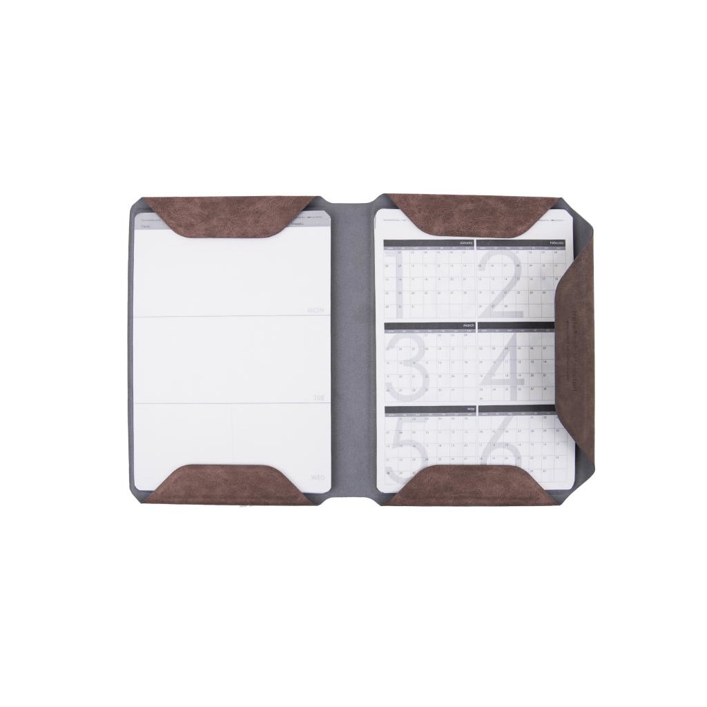 Agenda A5 modulara cu prindere magnetica - Maro