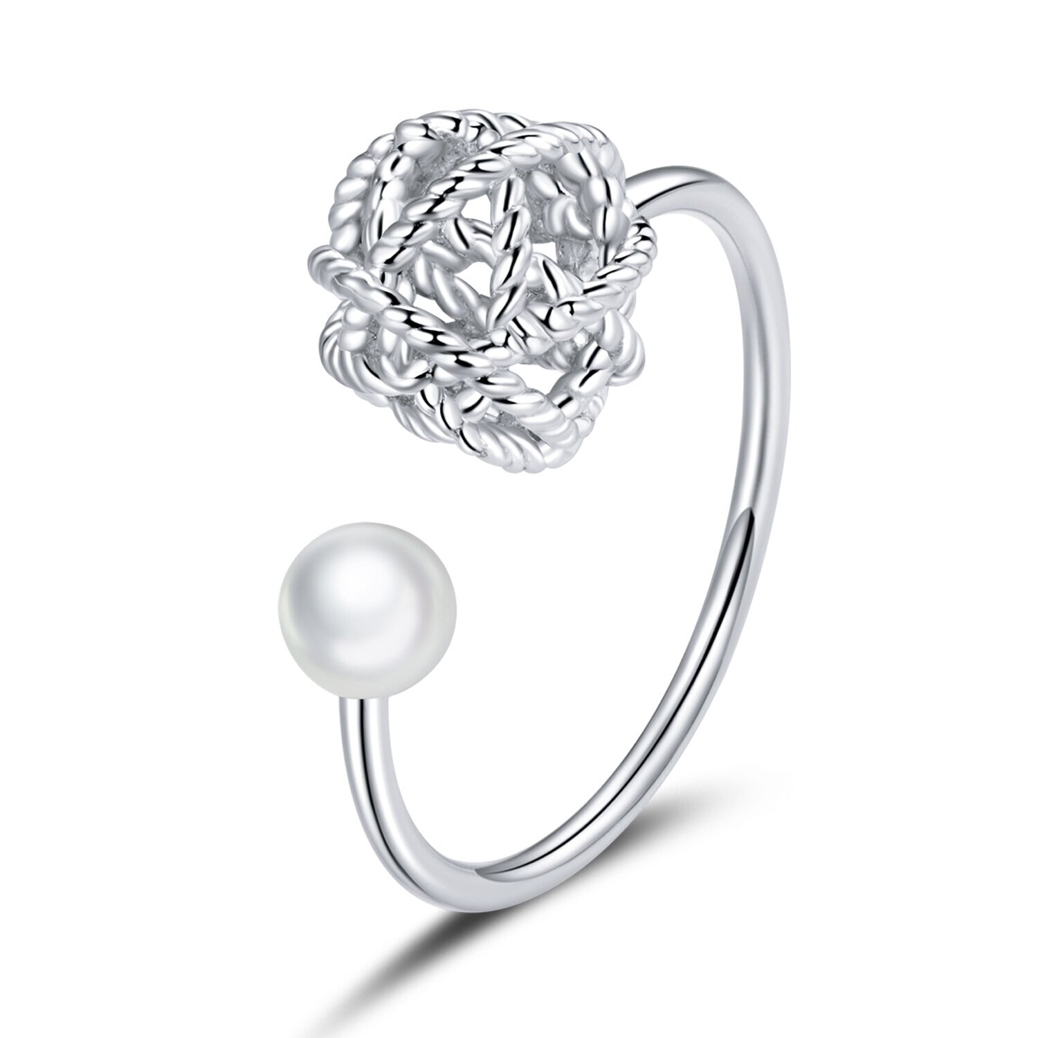 Inel din argint reglabil Silver Ball