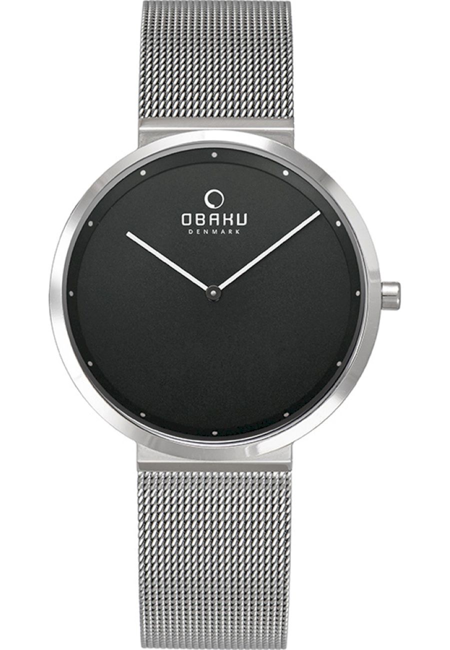 Ceas unisex Obaku V230LXCBMC, 34 mm, Argintiu