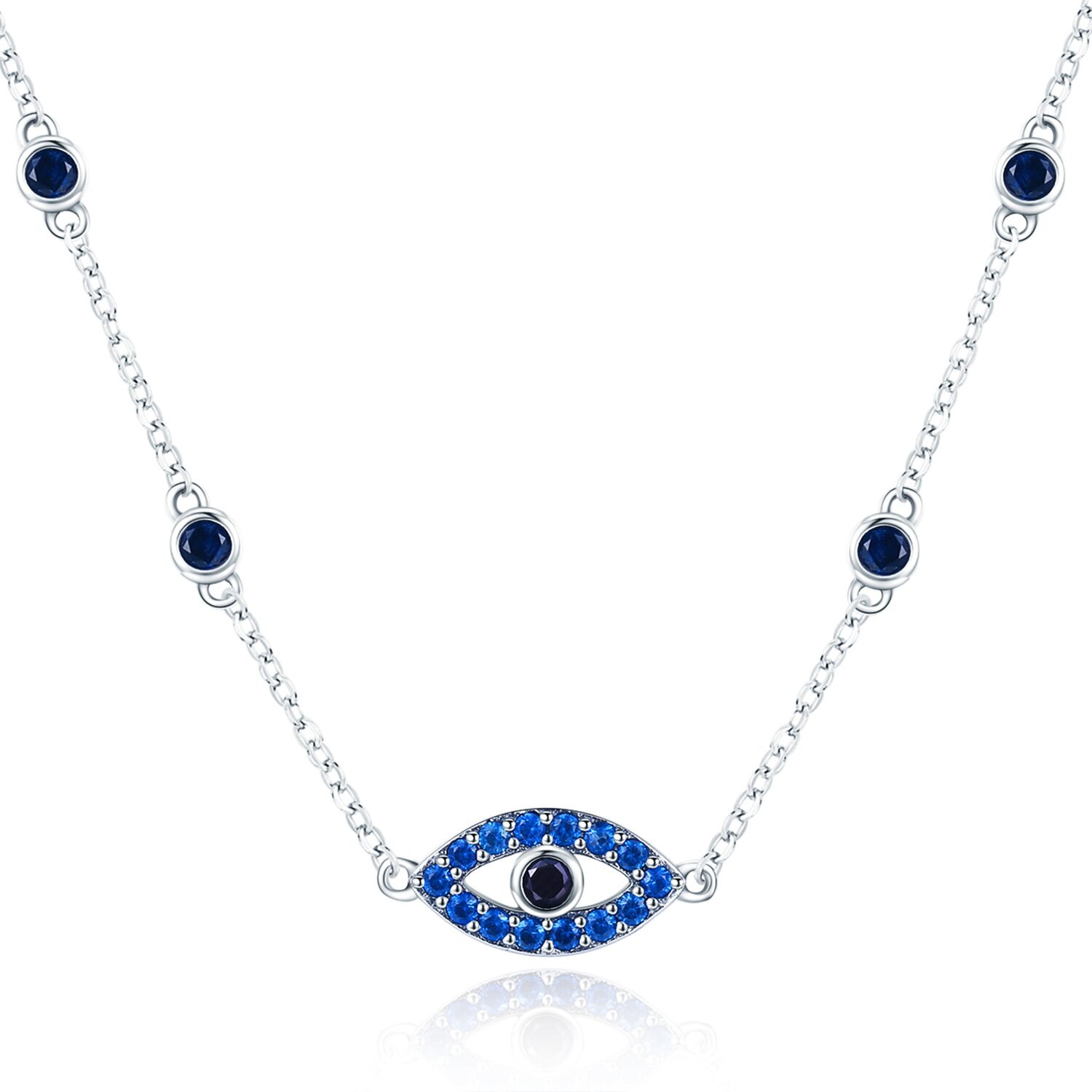 Colier din argint Glamour Blue Eye