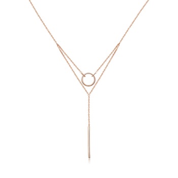 Colier din argint Double Chain Rose Gold Colier din argint Double Chain Rose Gold