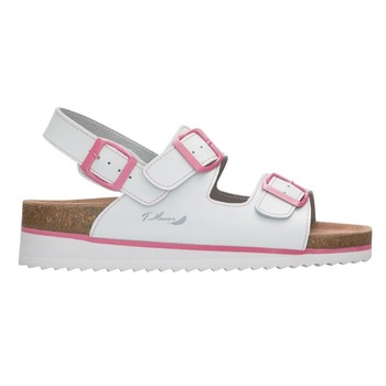 Sandale de vara cu bareta pentru femei VENUS, culoare alb -roz, marimea 38