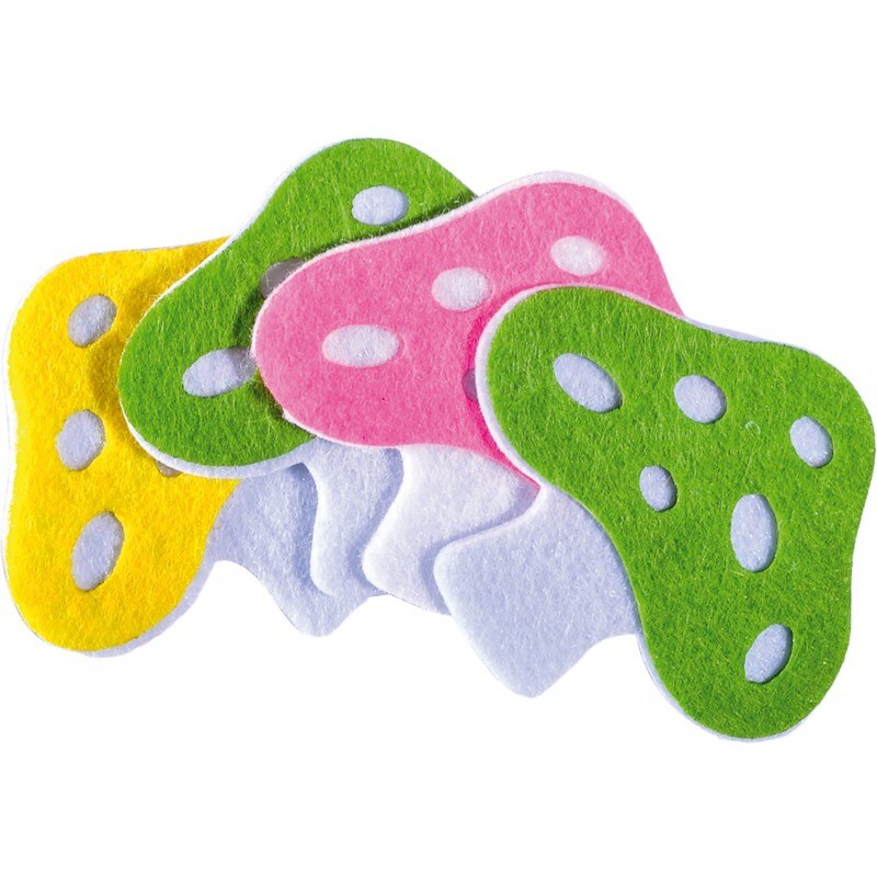 Set ciuperci din fetru, 4 bucati