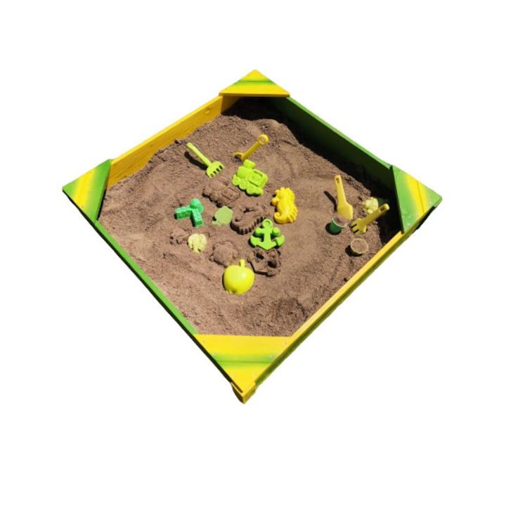 Детски Пясъчник, Зелен/Жълт