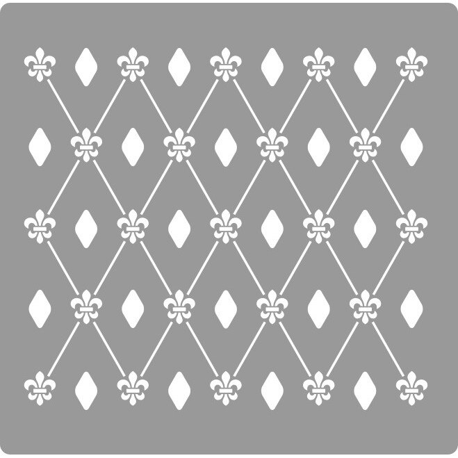 Sablon Refolosibil Repetitiv Puncte Damask 590*590mm - SP82-1