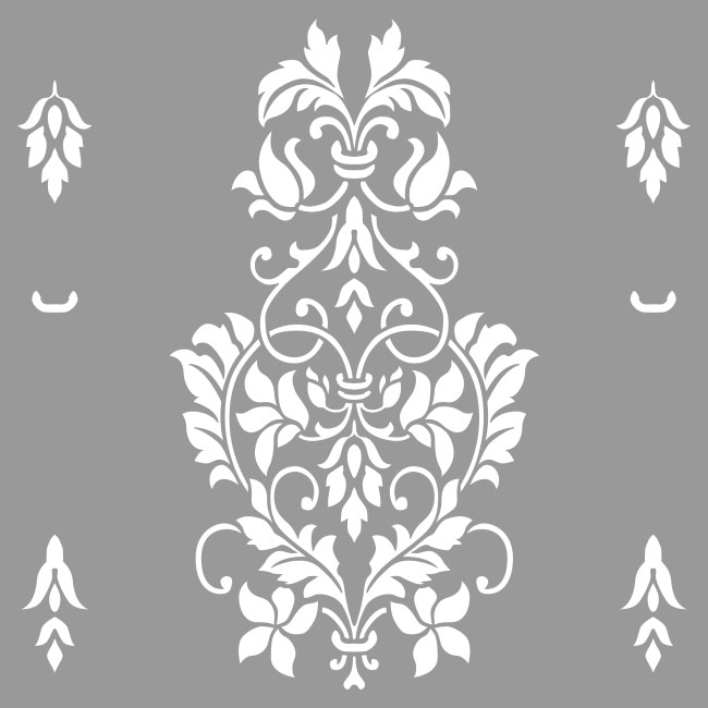 Sablon Refolosibil Repetitiv Flower Damask 590*590mm - SP83