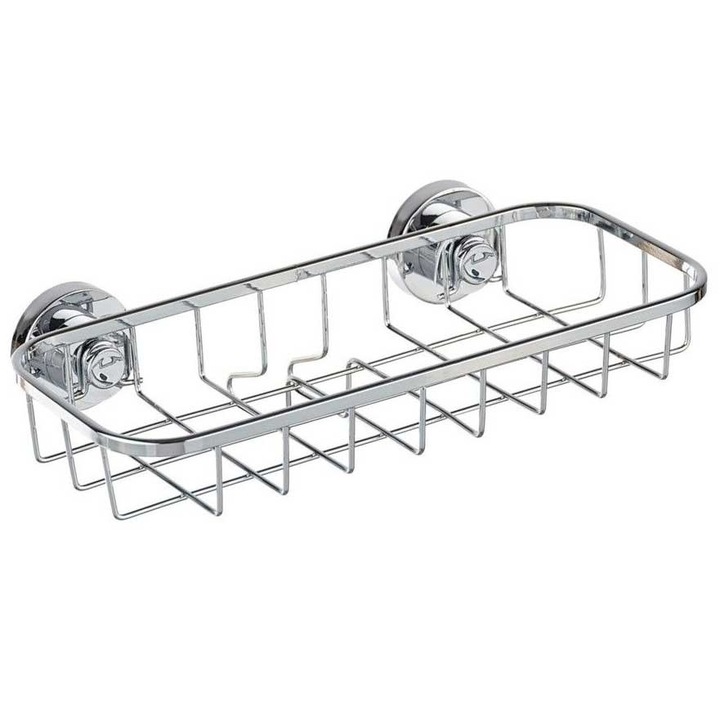 Raft de baie BOVINO, Power-Loc, otel inoxidabil, Argintiu, WENKO