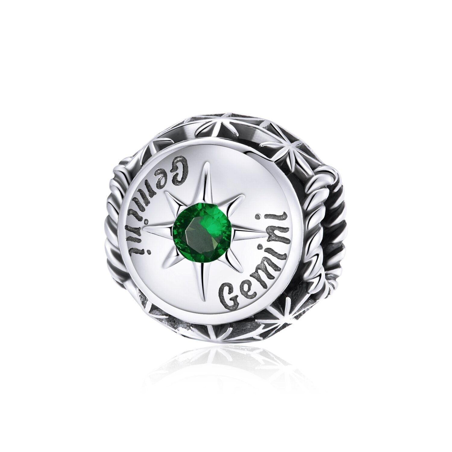 Talisman din argint Gemini Zodiac Sun