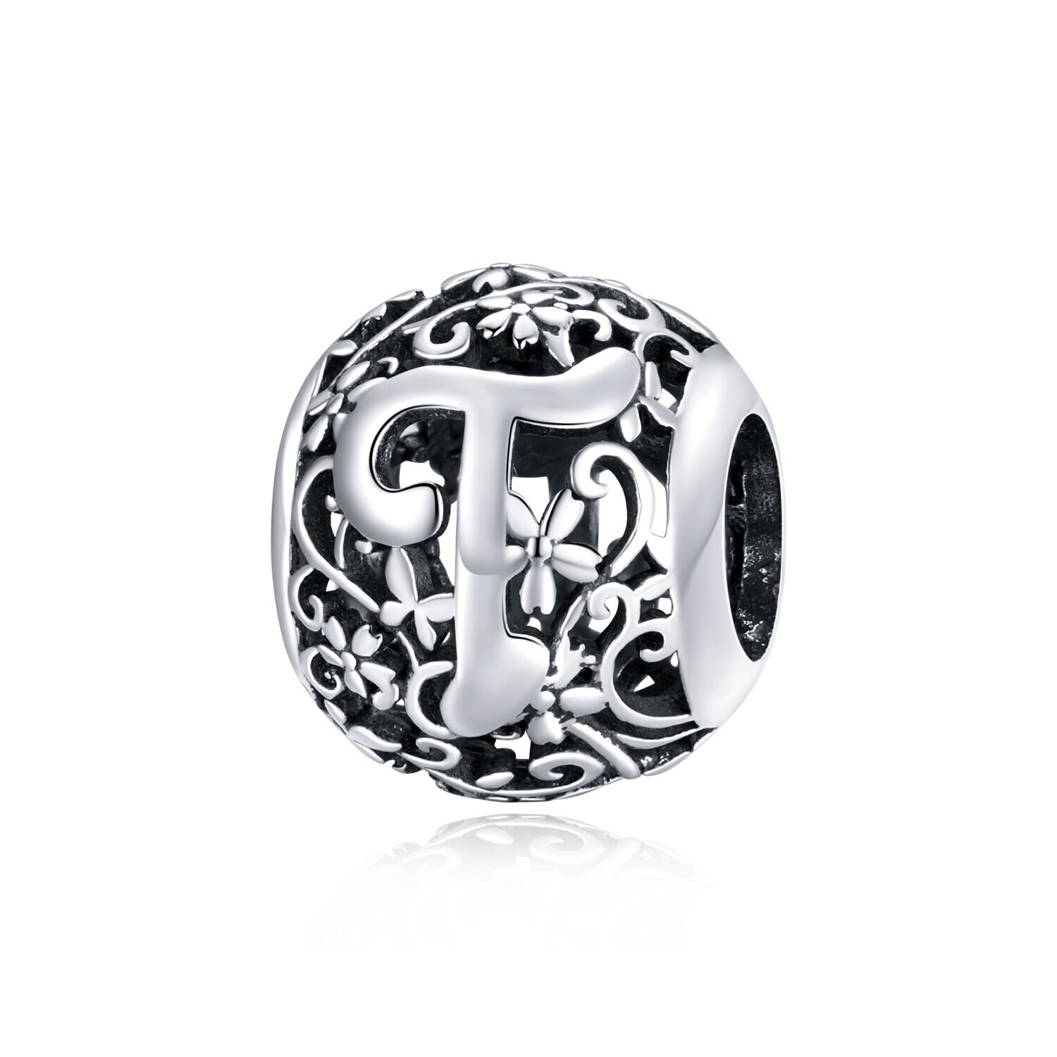 Talisman din argint Alphabet Letter T