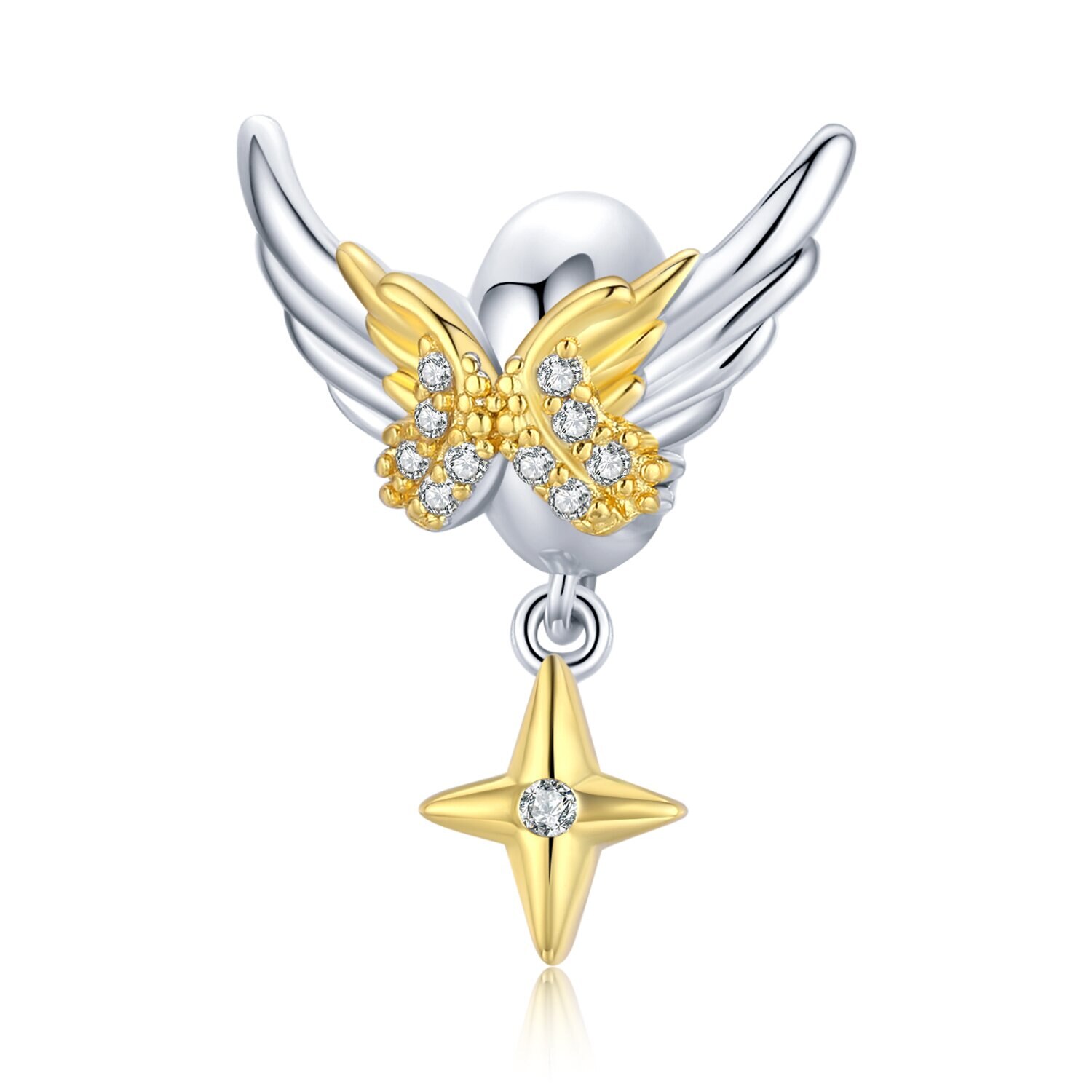 Talisman din argint Golden Angel Wings