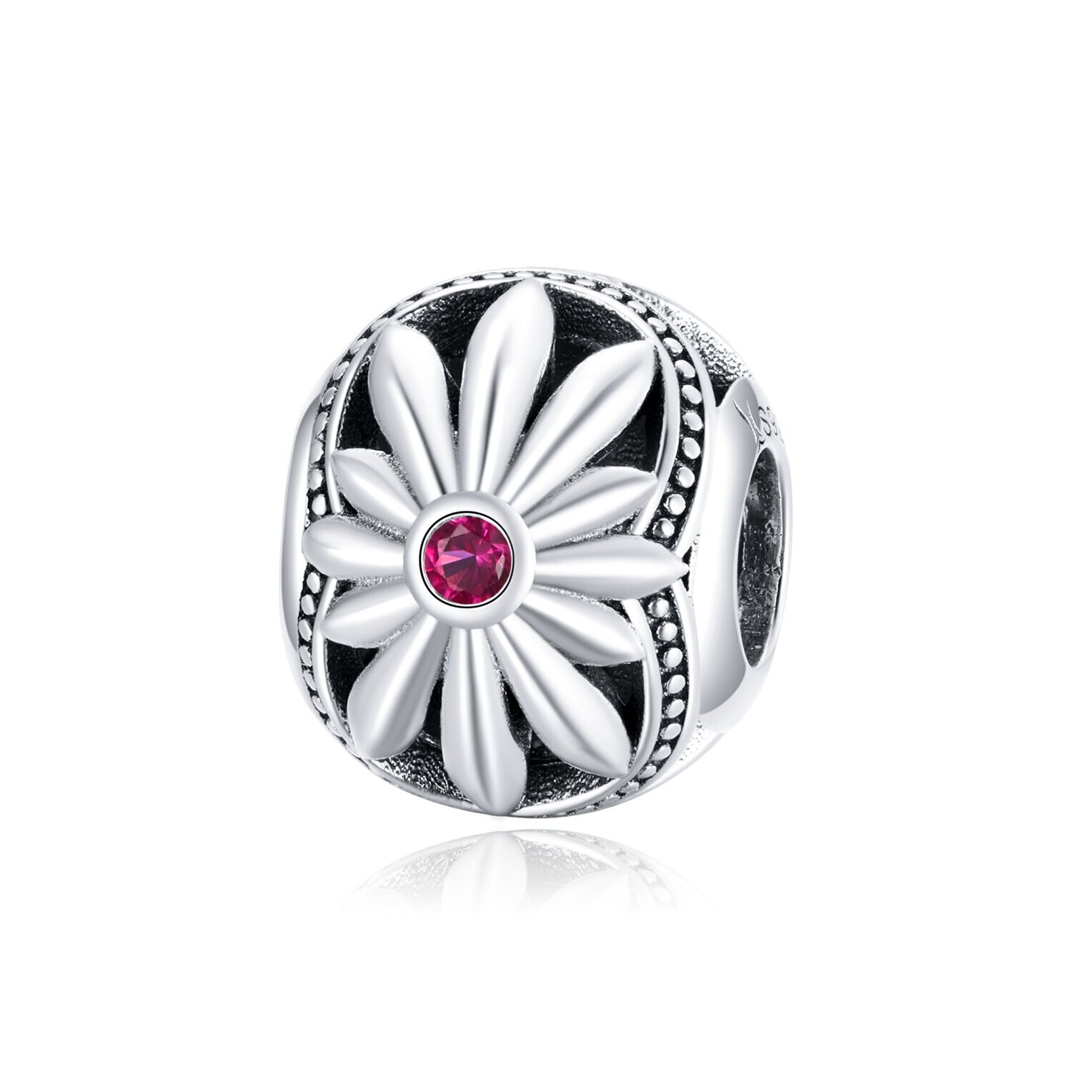 Talisman din argint White Daisy