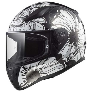 Casca moto, LS2, FF353, Protectie UV, Rasina termoplastica, Poppies Alb, S 55-56 Casca moto, LS2, FF353, Protectie UV, Rasina termoplastica, Poppies Alb, S 55-56