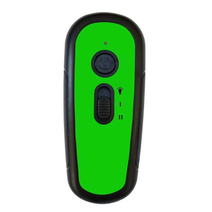 Aparat autoaparare Dog Trainer MT-656 cu ultrasunete impotriva cainilor agresivi, 125dB, raza 20m, Negru/Verde, incarcare USB