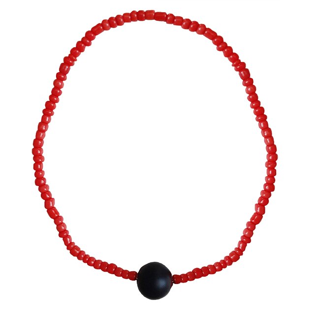 Bratara elastica dama, portocaliu/negru 9 mm diametru ornament