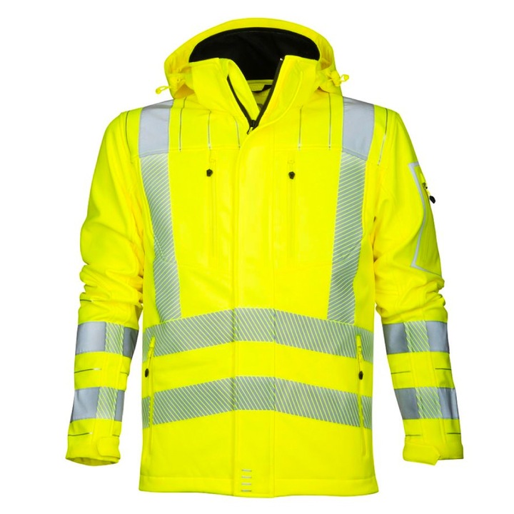 Jacheta softshell reflectorizanta SIGNAL, culoare galben, marimea L