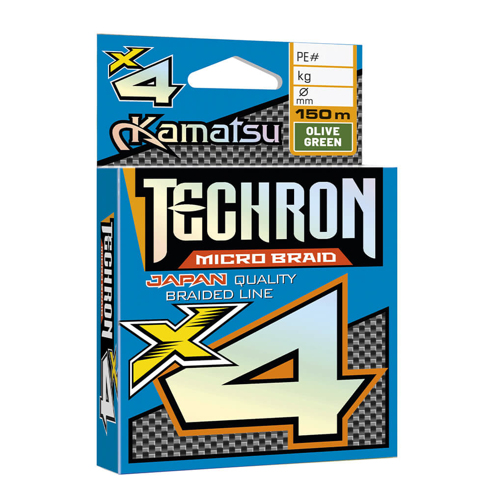 Fir Textil pescuit Kamatsu Techron Micro Braid X4 , Olive Green, 150m, 0.08mm , rezistenta 4.84kg