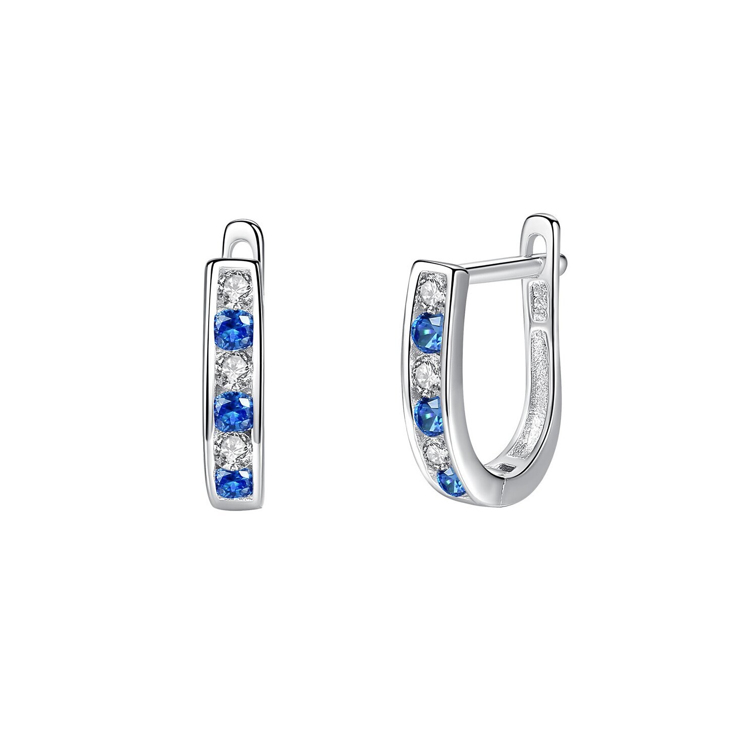Cercei din argint Silver Blue Crystal