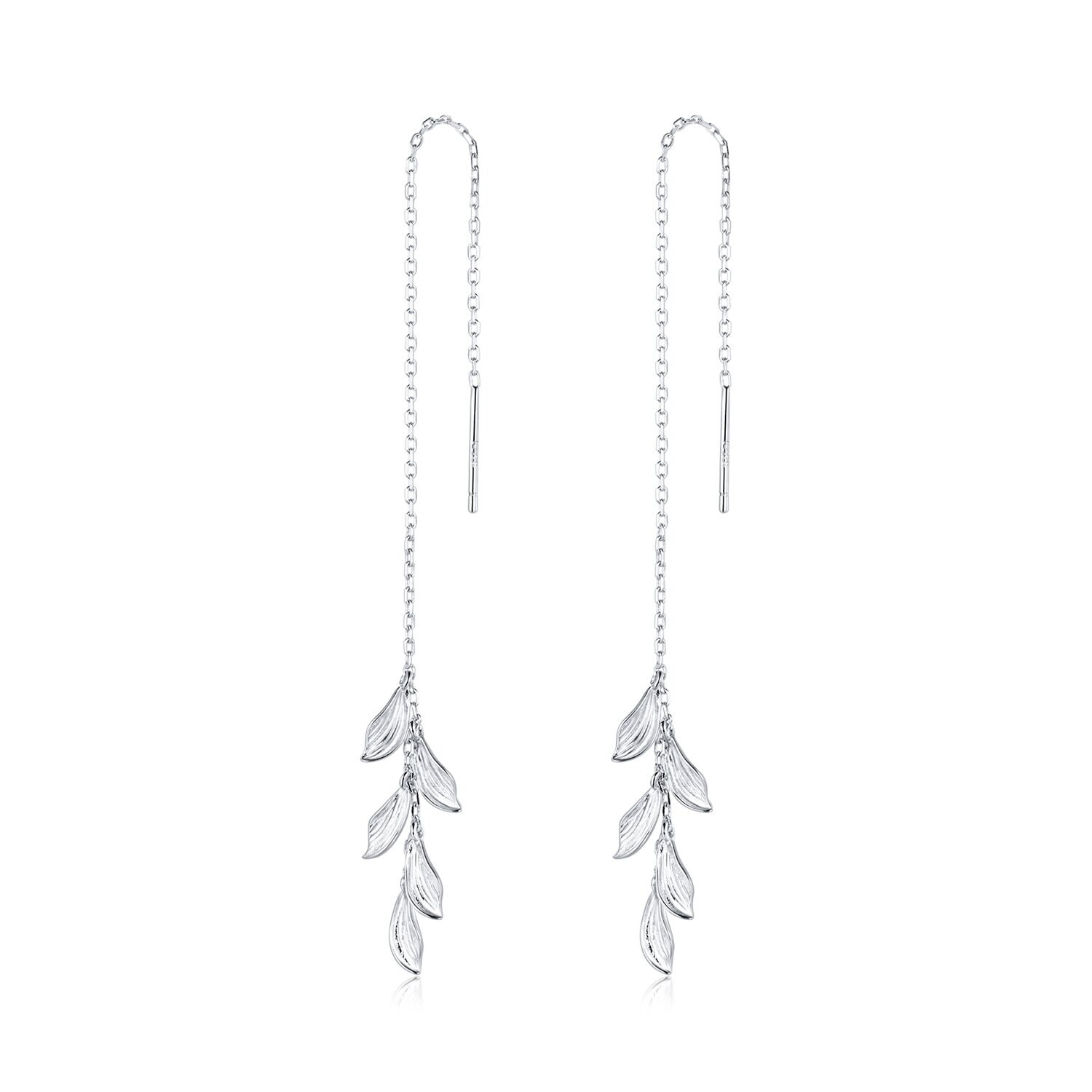 Cercei din argint Vintage Long Leafs