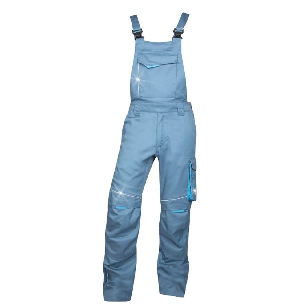 Pantaloni de lucru cu pieptar SUMMER, culoare gri, marimea 48