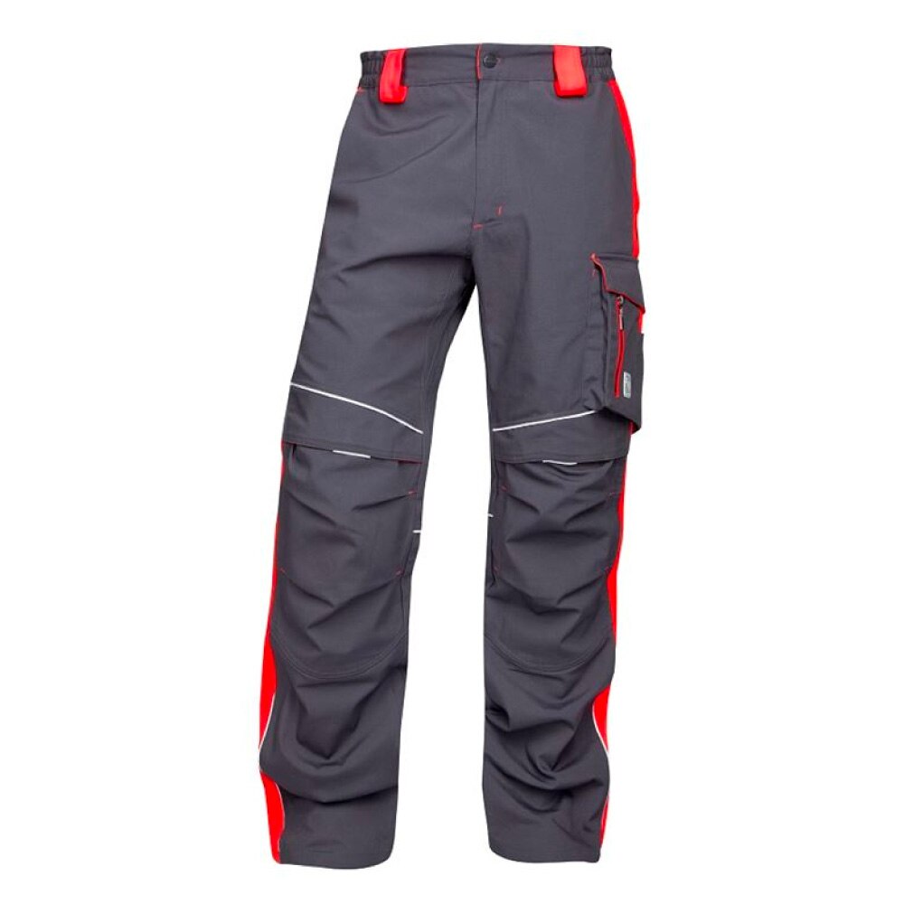 Pantaloni de lucru in talie NEON, culoare gri - rosu, marimea 54
