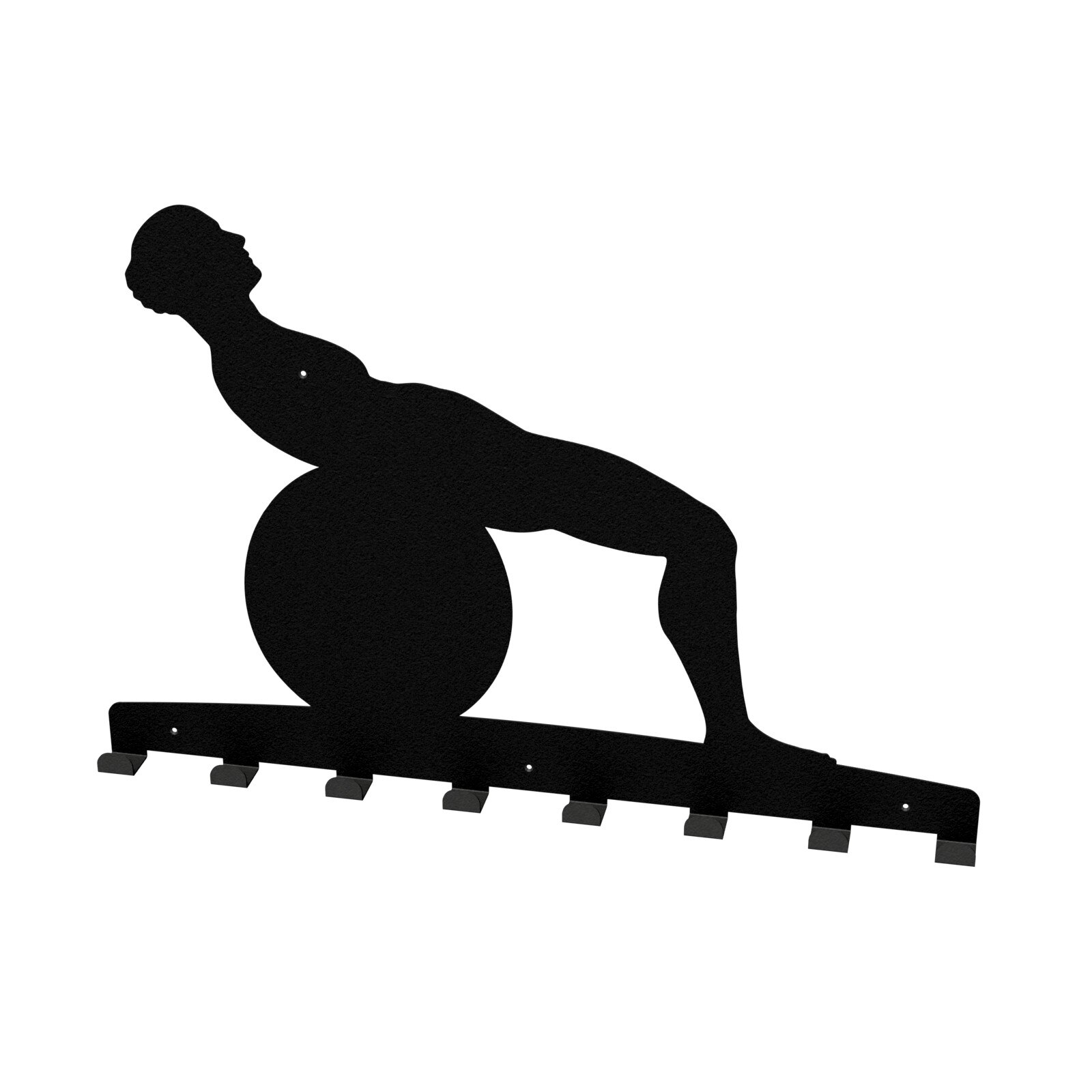 Cuier metalic Minge Medicinala model 4210, Negru, 58x39x2.8 cm