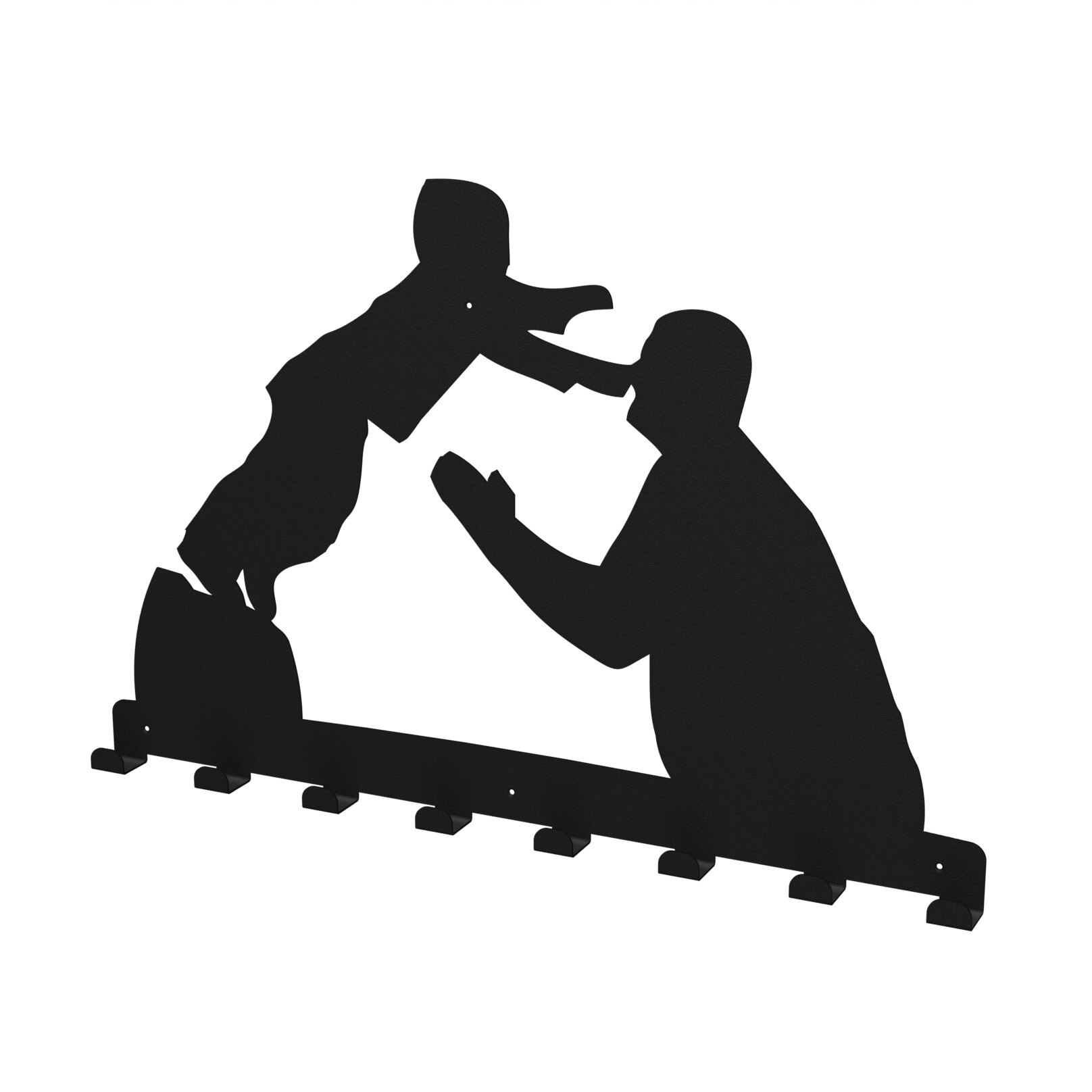 Cuier metalic, Incredere - Model 4190, Negru, 58x39x2.8 cm