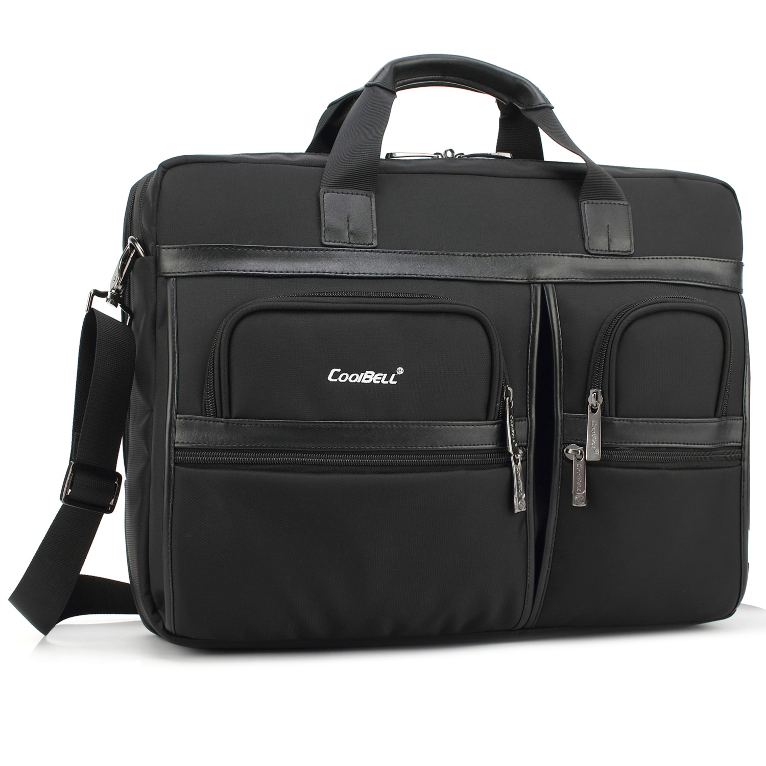 Geanta pentru laptop 17.3", CoolBell, Nylon/Poliester, Negru