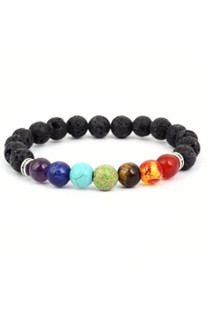 Bratara Difuzor Aromaterapie “Harmony” 7 Chakre, EZERA, cu pietre de Lava (Vulcanice), Sfere 8mm, multicolor, 17-18 cm Bratara Difuzor Aromaterapie “Harmony” 7 Chakre, EZERA, cu pietre de Lava (Vulcanice), Sfere 8mm, multicolor, 17-18 cm