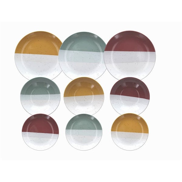 Set vesela,18 piese, Louise, multicolor, ceramica