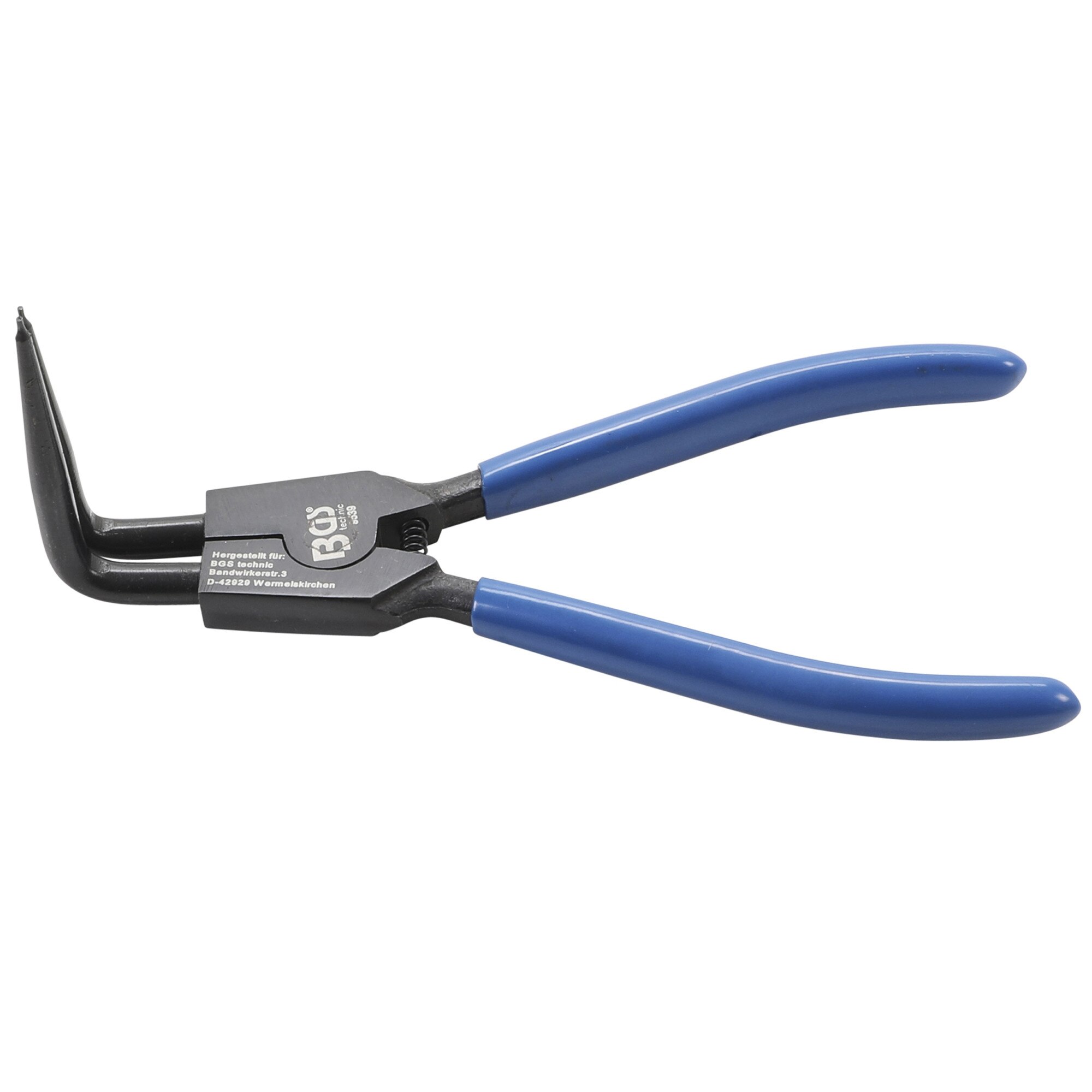 Cleste de sigurante de exterior cu varfuri indoite la 90°, 55 mm, lungime165 mm, BGS 9539