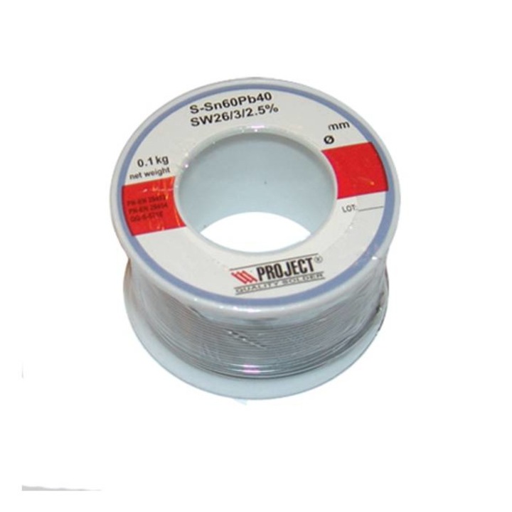 Тинол за запояване, Ф1mm, 100g, Sn60, Pb40