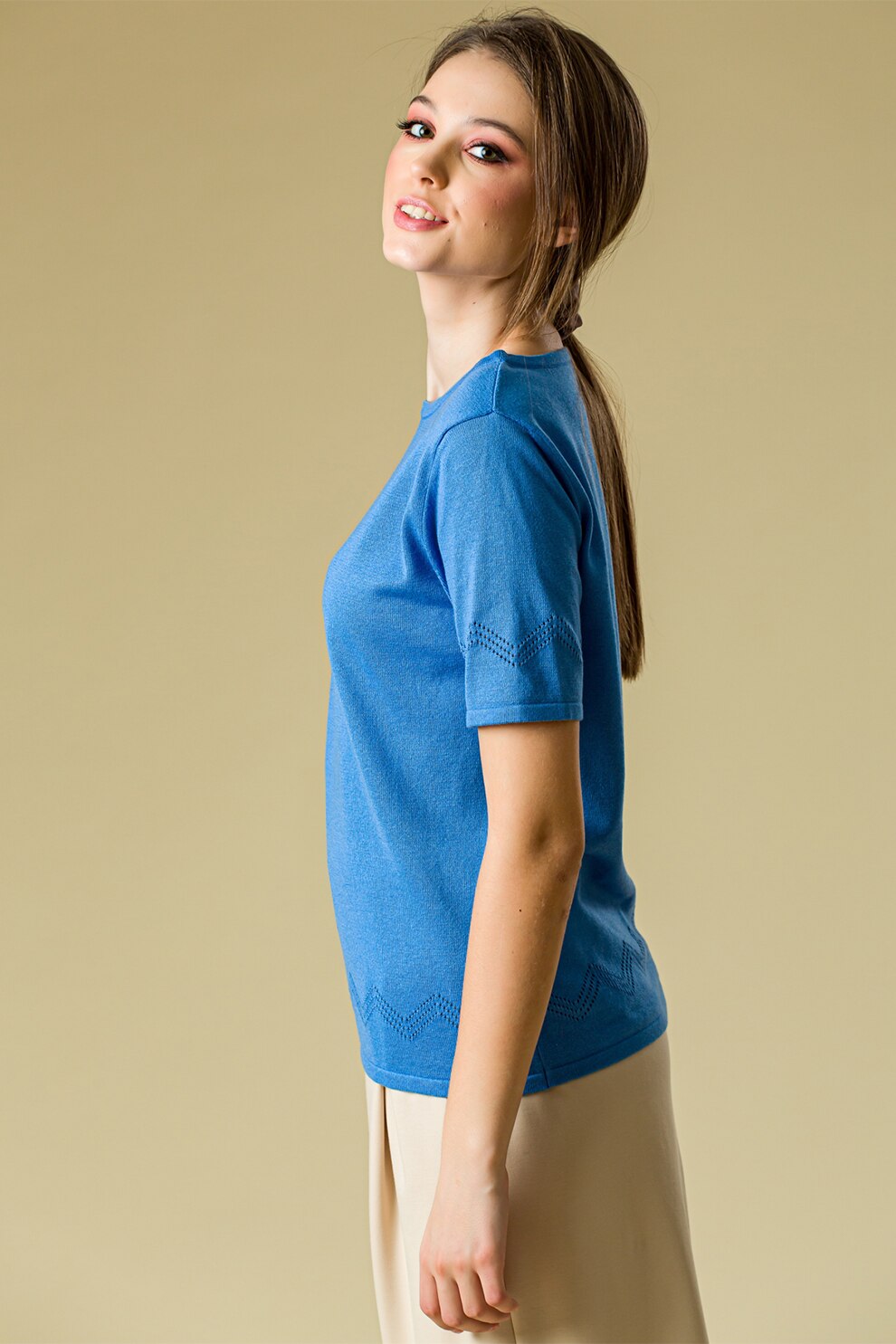 Sense, Tricou tricotat fin, Albastru