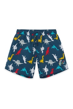 Tuc Tuc, Pantaloni scurti de baie cu imprimeu cu dinozaur, Bleumarin/Alb/Rosu, 84-92 CM Tuc Tuc, Pantaloni scurti de baie cu imprimeu cu dinozaur, Bleumarin/Alb/Rosu, 84-92 CM