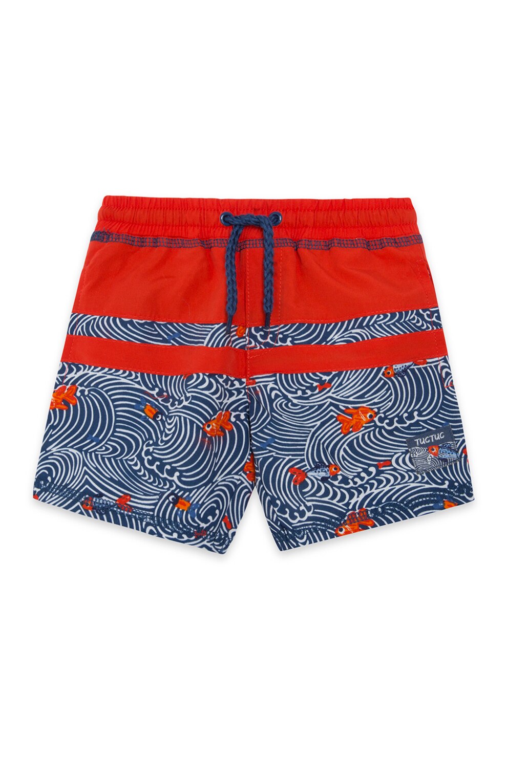 Tuc Tuc, Pantaloni scurti de baie cu snur de ajustare, Rosu/Bleumarin, 99-104 CM