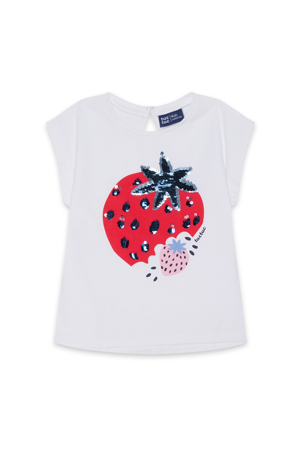 Tuc Tuc, Tricou cu aplicatii cu paiete reversibile, Alb