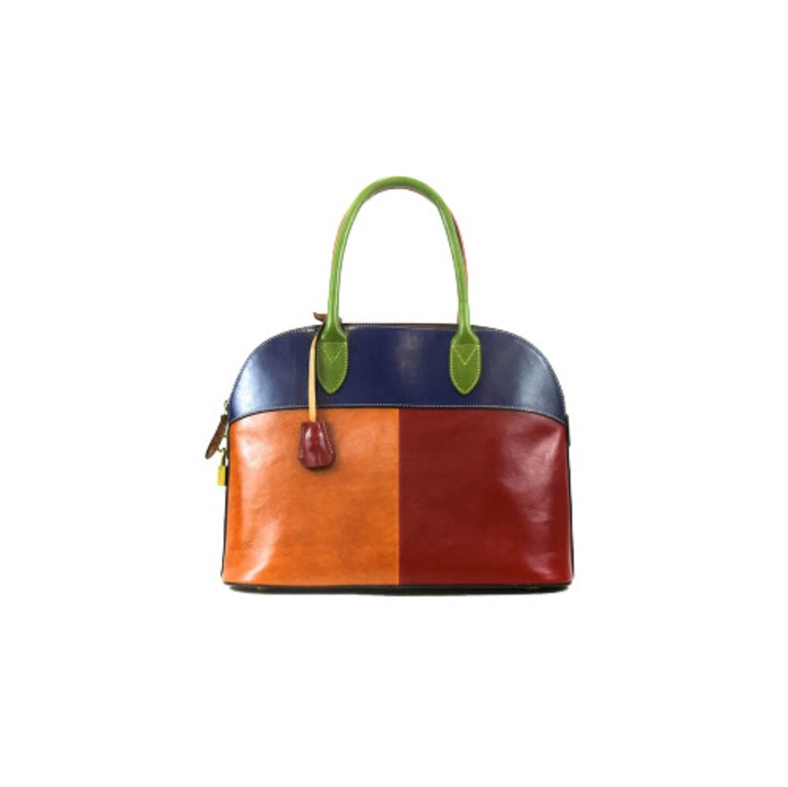 TORNABUONI, CUMÁNA, kézzel készített, bőr, tarka, 37x12x27 cm