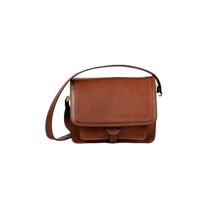 TORNABUONI, CHAVES, válltáska, bőr, barna, 23X12X18 cm