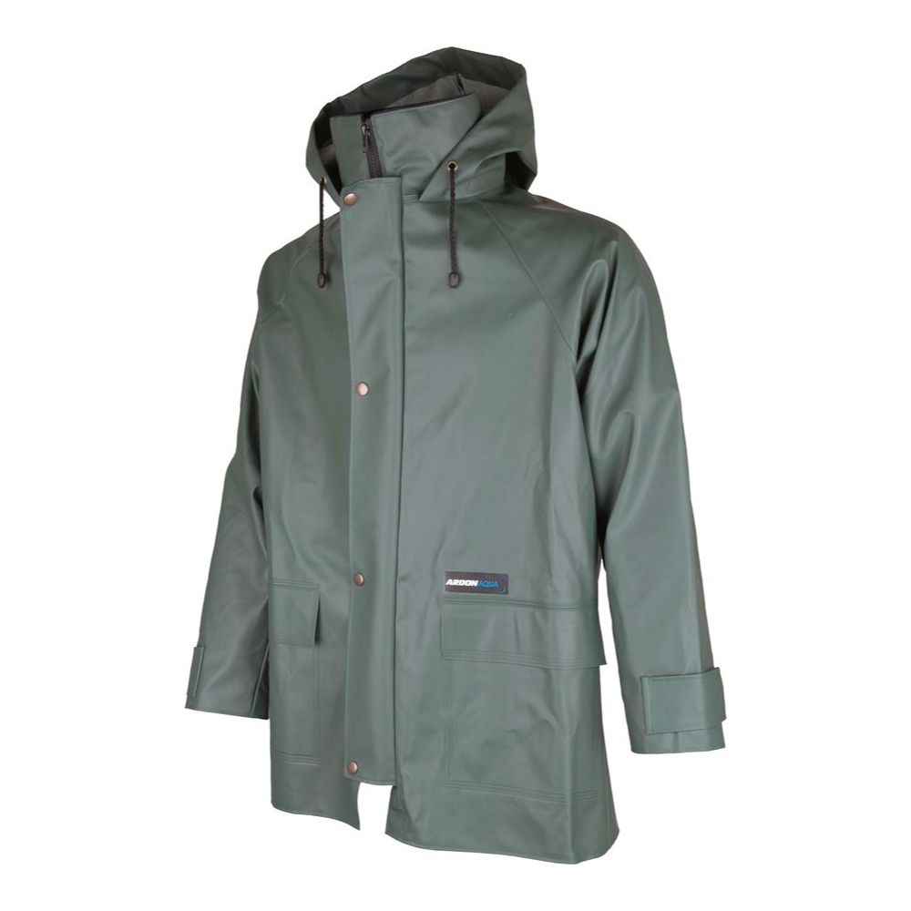 Jacheta impermeabila cu gluga AAQ 103, culoare verde, marimea XL