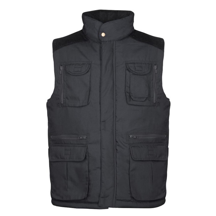 Vesta de iarna neagra vatuita Ardon DANNY, culoarea negru, poliester 65/35 L NEGRU