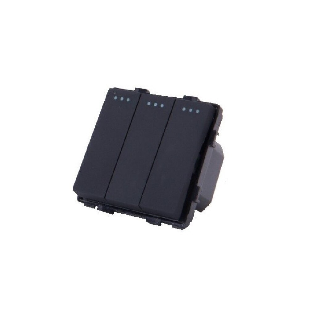 Modul intrerupator clasic triplu negru